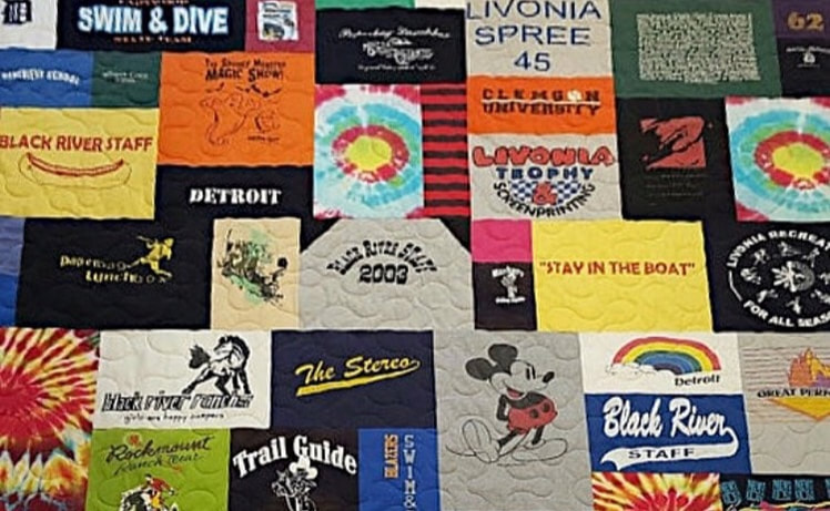 Maria makes unique, personal, and professional t-shirt quilts.